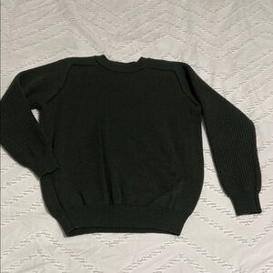 Barbour Flawless Dark Green Crewneck Sweater WOOL